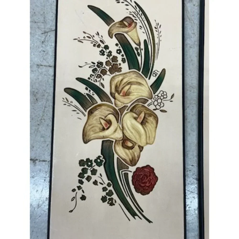 VTG Floral Wall Art Hanging Decor Set of 2 Calla‎ Lily & Rose Botanical Panels